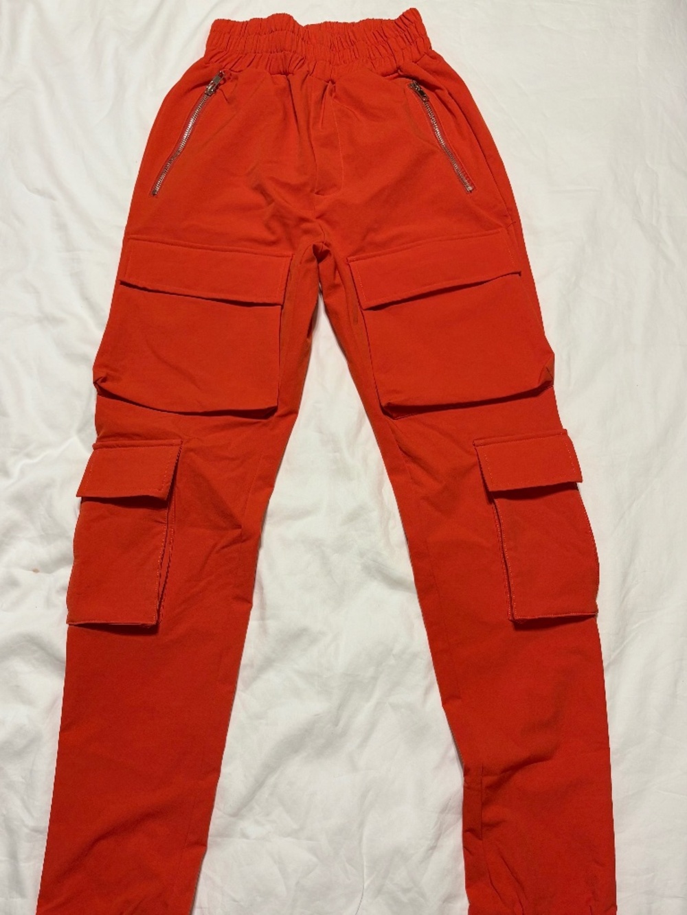 DIAFORA Orange Heavyweight Utility Cargo Pants XS NWOT Streetwear